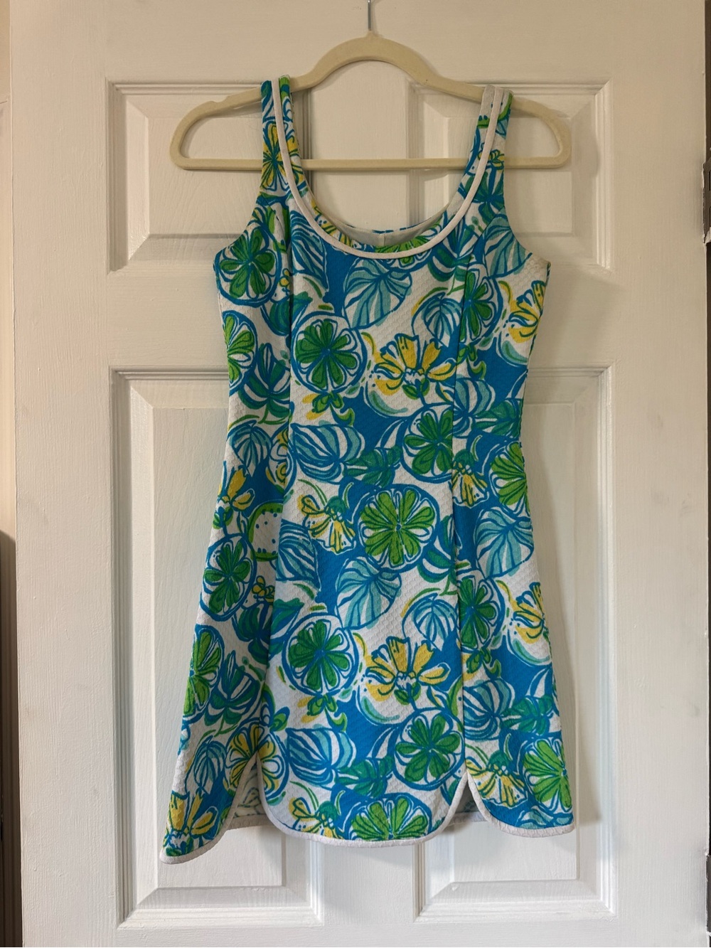 Lilly Pulitzer Blue, Green & White Floral Dress